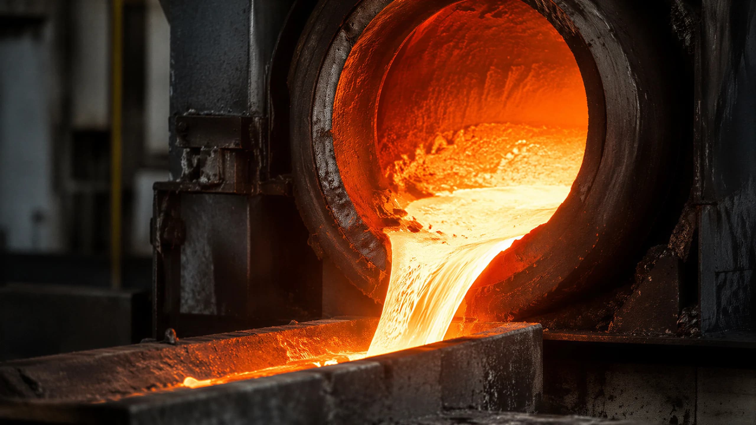 The melting stage of the production process